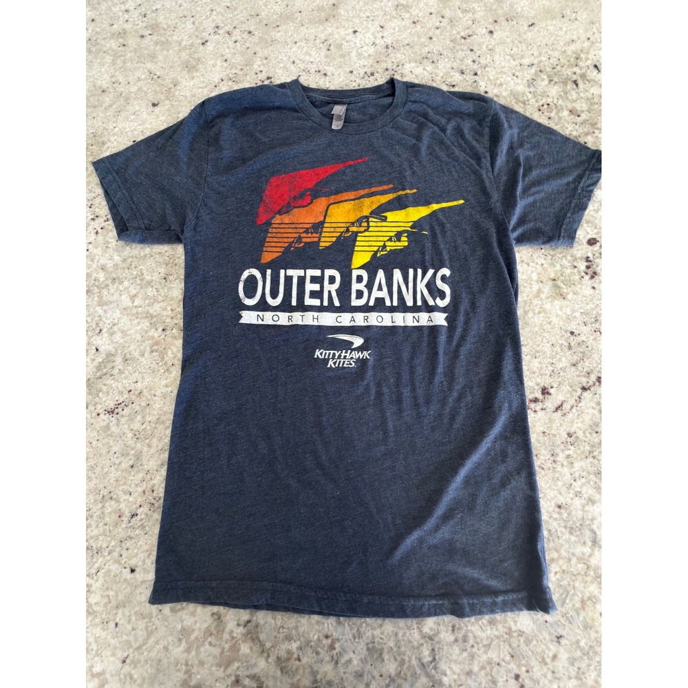 Outer Banks NC Kitty Hawk‎ Kites T-Shirt Size M Gray Graphic Tee